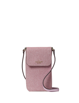 Kate Spade New York Lola Glitter North South Flap Phone Crossbody