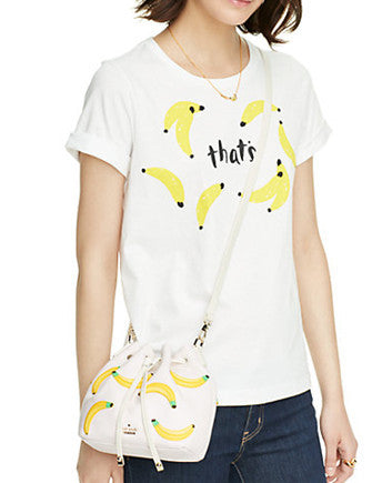 Kate Spade New York Flights of Fancy Bananas Mini Bucket Bag
