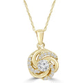 1/2Ct Diamond Kenda Pendant 14K Yellow Gold Women's 18" Necklace