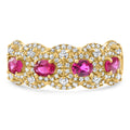 1.43Ct Ruby & Diamond Ring 10k Yellow Gold Lab Grown Size: 7