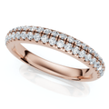 1/4Ct Micro Pave Diamond Wedding Ring 1/2 Eternity Band 14k Gold Lab Grown