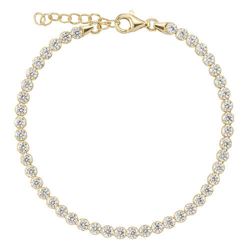 18k Gold Vermeil  CZ Tennis Bracelet