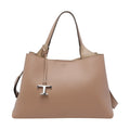 Tod's Women Medium Leather Handbag With T Timeless Charm