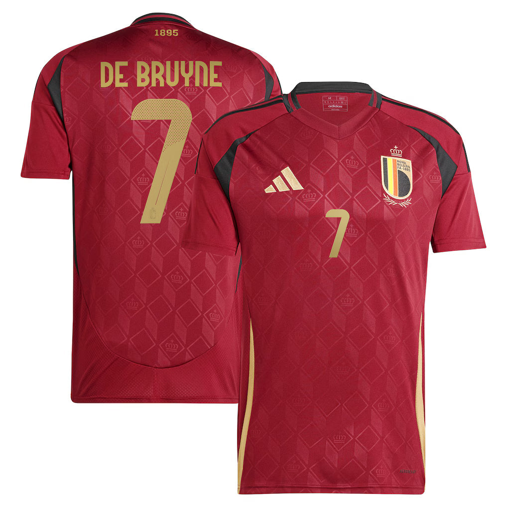 Kevin De Bruyne Belgium National Team 2026 Home Player Jersey - Burgundy