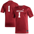 #1 Indiana Hoosiers adidas Football Jersey - Crimson