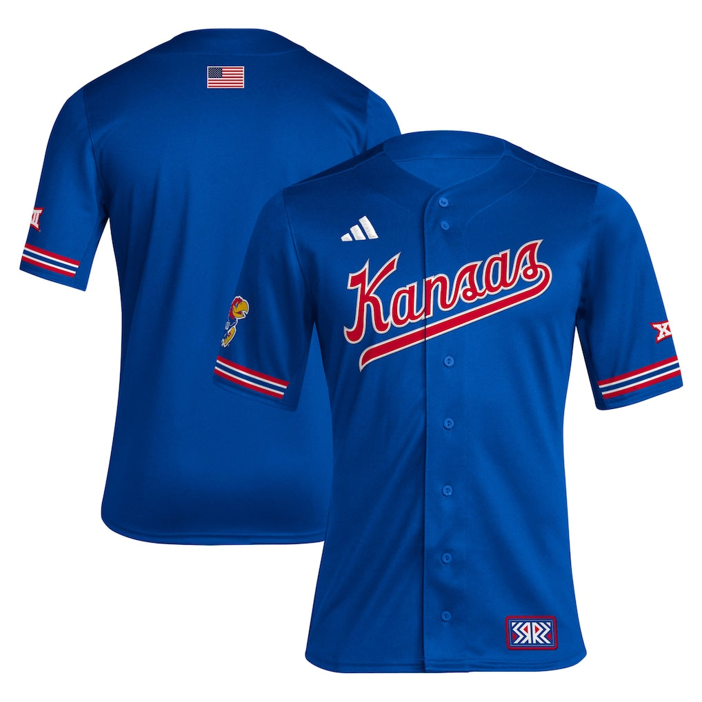 Kansas Jayhawks Reverse Retro Baseball Jersey - Royal