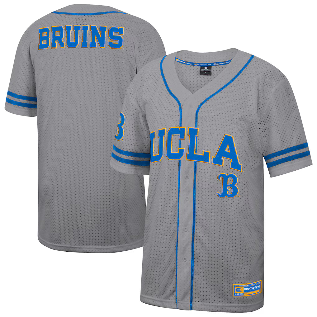 UCLA Bruins Colosseum Free Spirited Baseball Jersey - Gray