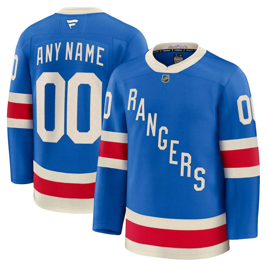 New York Rangers Centennial Premium Custom Jersey - Blue