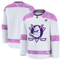 Anaheim Ducks 2026 Hockey Fights Cancer Practice Jersey - White