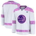 New York Islanders 2026 Hockey Fights Cancer Practice Jersey - White