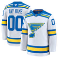 St. Louis Blues Away Premium Custom Jersey - White