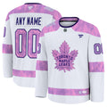 Toronto Maple Leafs Hockey Fights Cancer Custom Practice Jersey - White