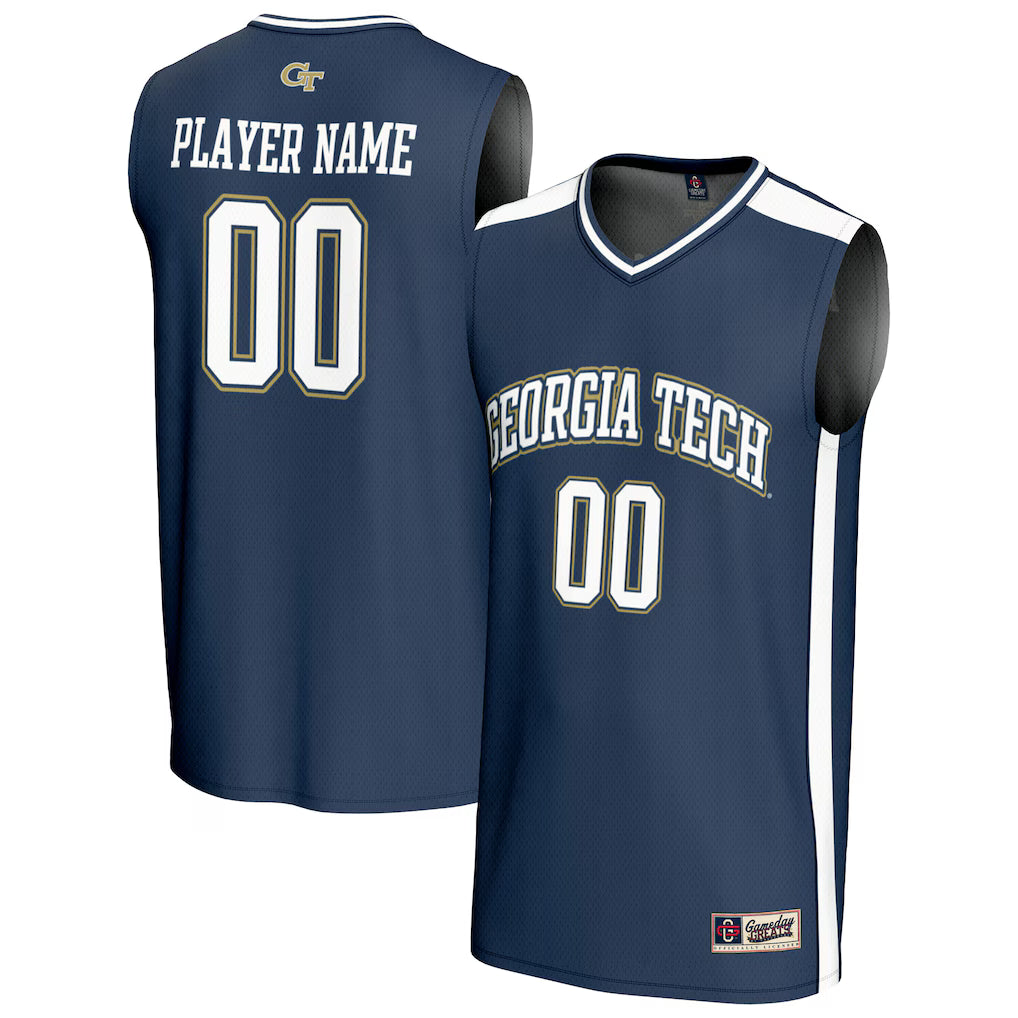 Georgia Tech Yellow Jackets GameDay Greats NIL Pick-A-Player Lightweight Basketball Fashion Jersey - Navy