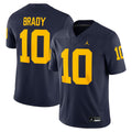 Tom Brady Michigan Wolverines Jordan Brand Game Jersey - Navy