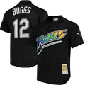 Wade Boggs Tampa Bay Rays Mitchell & Ness Cooperstown Collection  Mesh Batting Practice Jersey - Black
