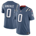 Christian Gonzalez New England Patriots 2025 Rivalries Collection Limited Jersey - Storm Blue