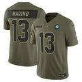 Dan Marino Miami Dolphins 2025 Salute to Service Retired Limited Jersey - Olive