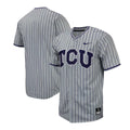 TCU Horned Frogs Pinstripe Baseball Jersey - Gray