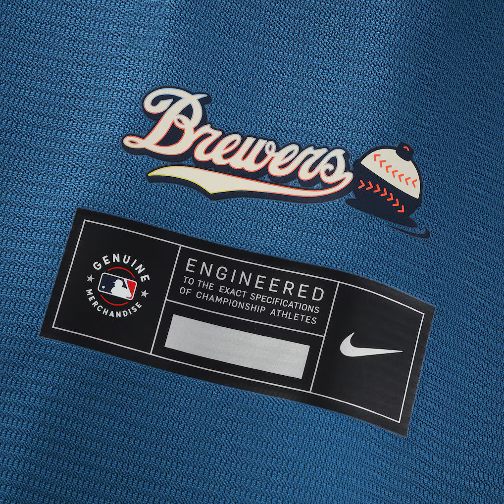 Jackson Chourio Milwaukee Brewers #11 Baseball Jersey - Mineral Blue