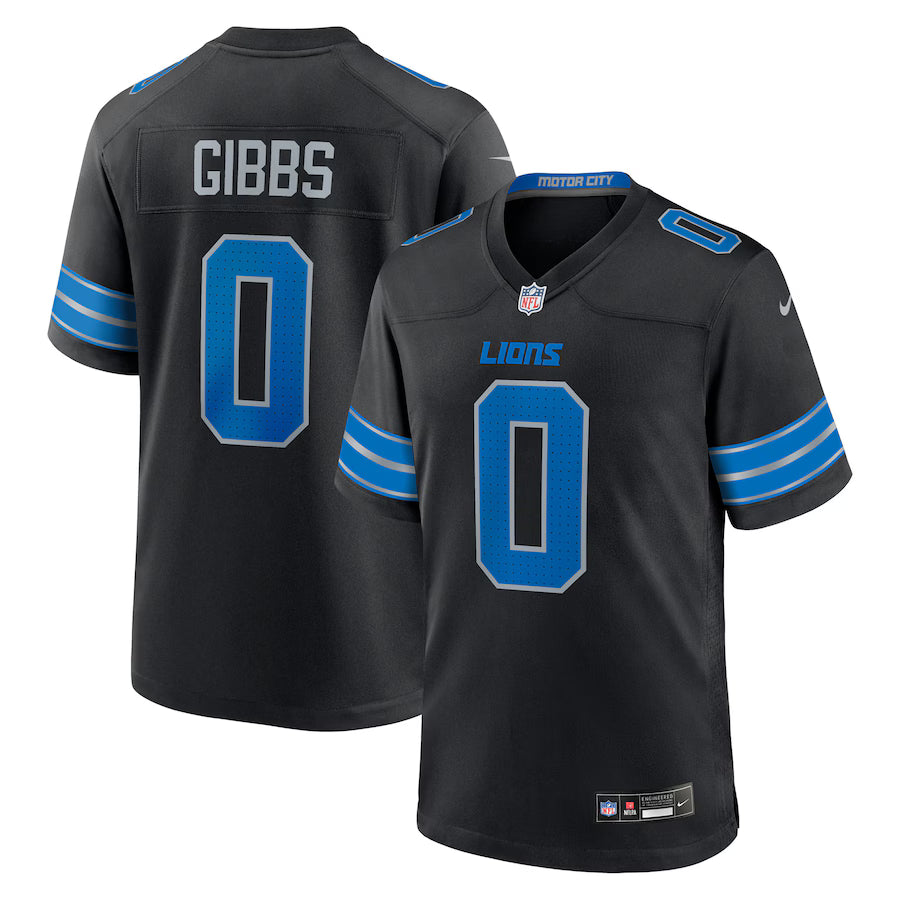 Jahmyr Gibbs Detroit Lions 2nd Alternate Game Player Jersey - Black