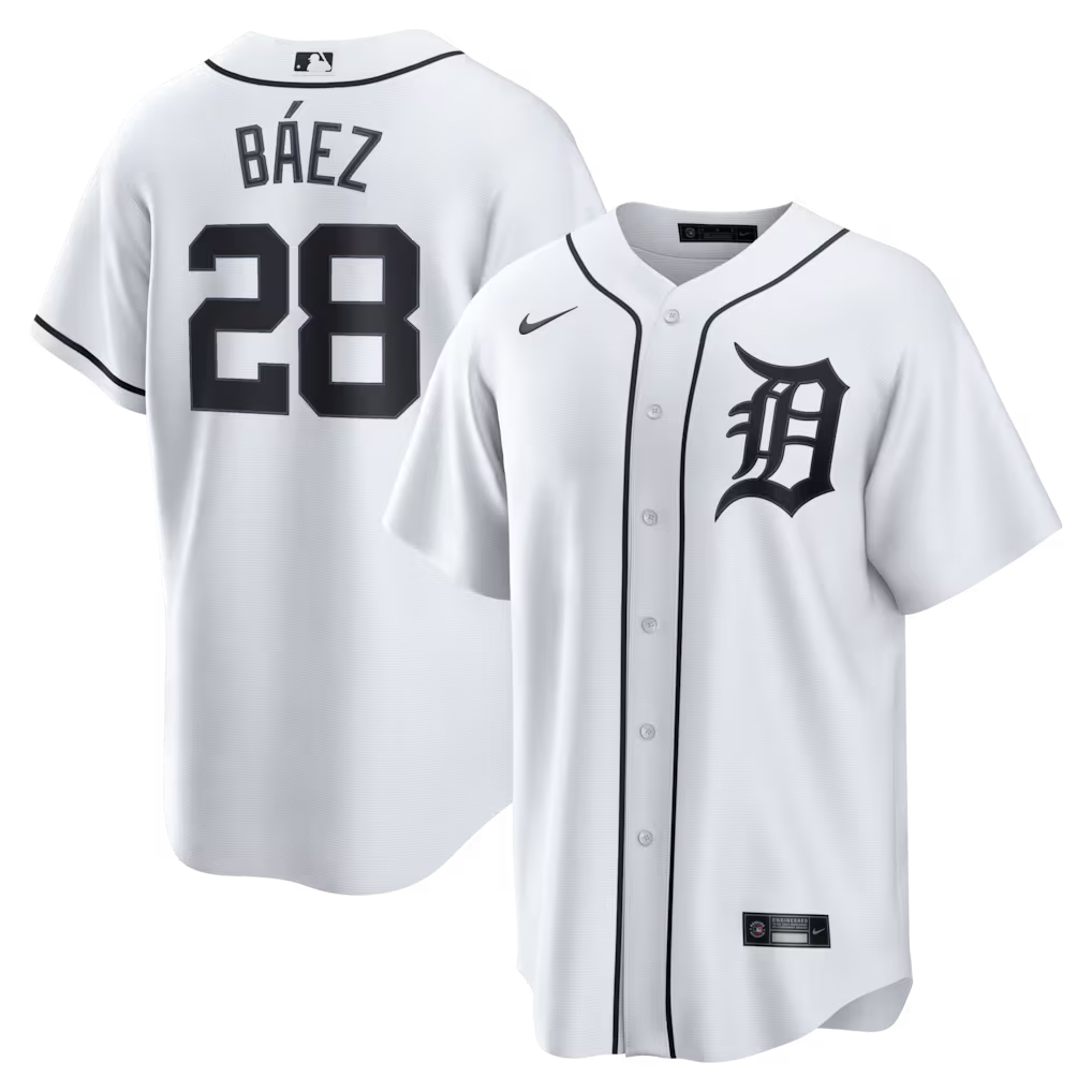 Javier Báez Detroit Tigers  Jersey - White