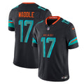 Jaylen Waddle Miami Dolphins 2025 Rivalries Collection Limited Jersey - Pitch Blue