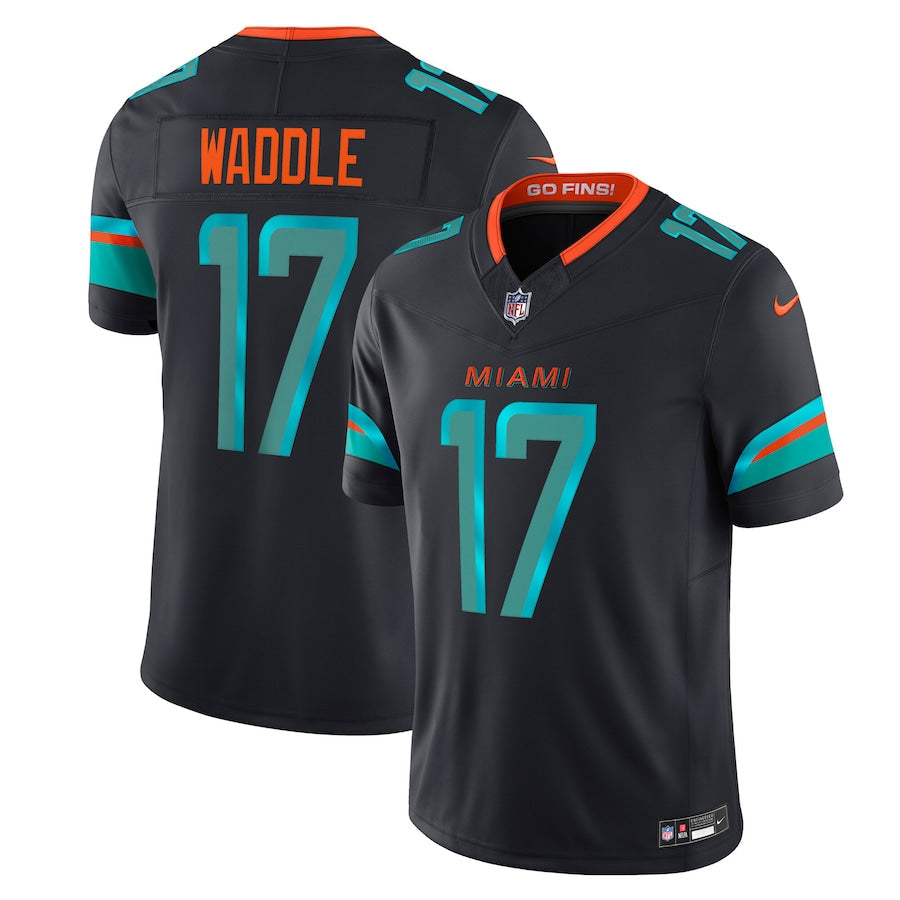 Jaylen Waddle Miami Dolphins 2025 Rivalries Collection Limited Jersey - Pitch Blue