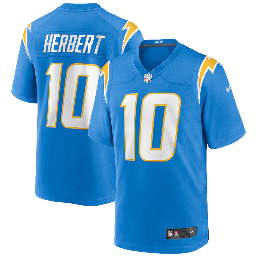 Justin Herbert Los Angeles Chargers Player Game Jersey - Powder Blue