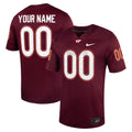 Virginia Tech Hokies Custom Football Game Jersey - Maroon