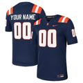 Illinois Fighting Illini Custom Football Game Jersey - Navy
