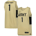 #1 Army Black Knights Team Basketball Jersey - Gold