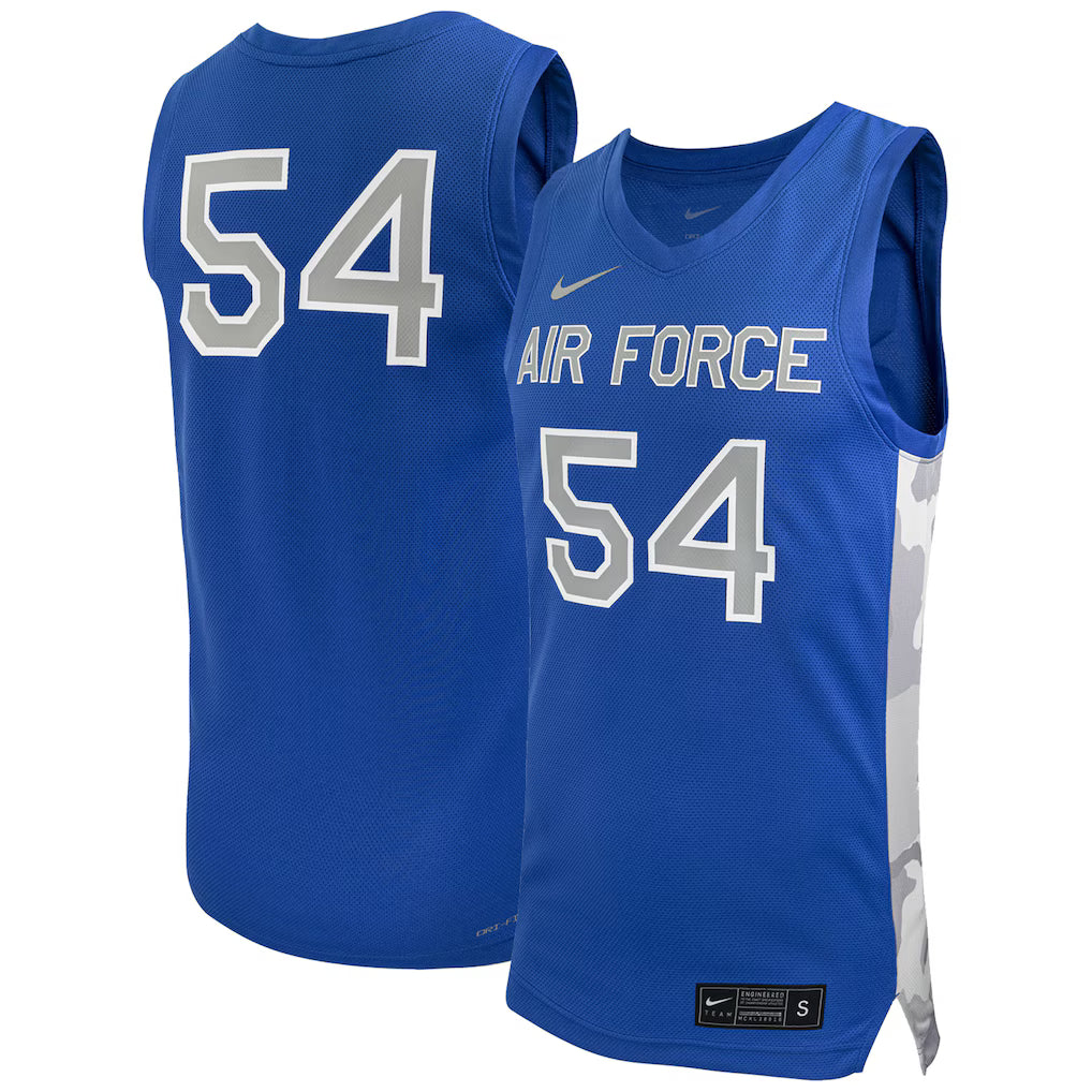 #54 Air Force Falcons Basketball Jersey - Royal