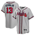 Ronald Acuna Jr. Atlanta Braves Player Name Jersey - Gray