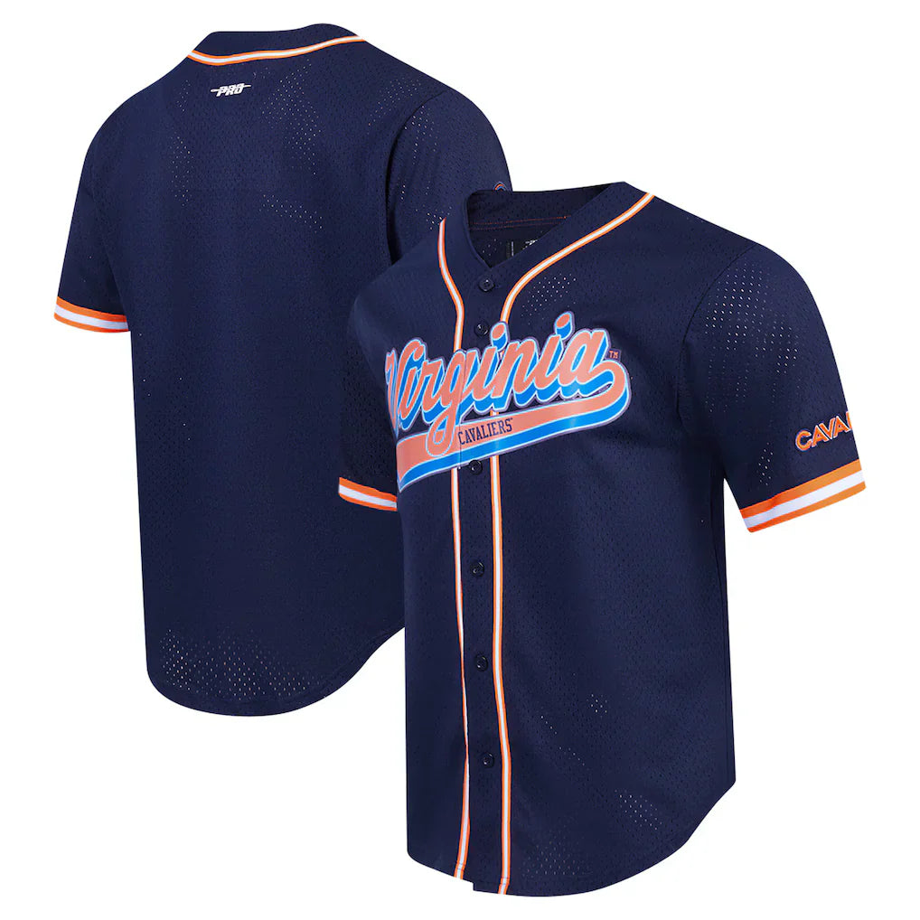 Virginia Cavaliers Pro Standard Mesh Full-Button Baseball Jersey - Navy