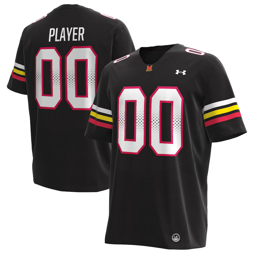 Maryland Terrapins Under Armour Alternate NIL Pick-A-Player Football Jersey - Black