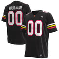 Maryland Terrapins Under Armour Custom Football Jersey - Black