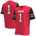 #1 Utah Utes Under Armour Football Jersey - Red