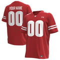 Wisconsin Badgers Under Armour Custom Football Jersey - Red