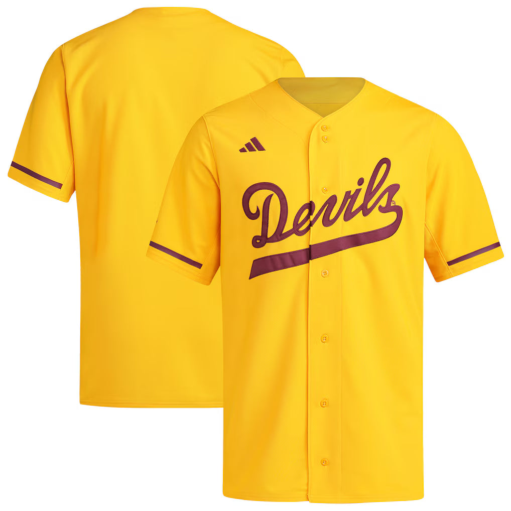Arizona State Sun Devils Baseball Jersey - Gold