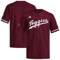 Texas A&M Aggies Reversible Retro Full-Button Baseball Jersey - Maroon