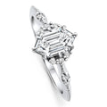 Certified 1 1/3Ct Elongated Hexagon Diamond Engagement Ring 14k Gold Lab Grown