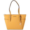 Michael Kors Charlotte Large Top Zip Leather Tote Golden Rod Yellow