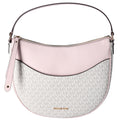 MIchael Kors Dover Large Half Moon Shoulder Bag Hobo Vanilla MK Pink