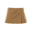 Miu Miu Women Mini Logo Pleated Skirt