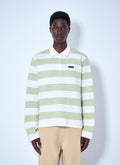Miu Miu Men Striped Jersey Polo Shirt