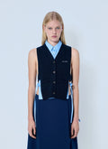 Miu Miu Women V-Neck Logo Vest