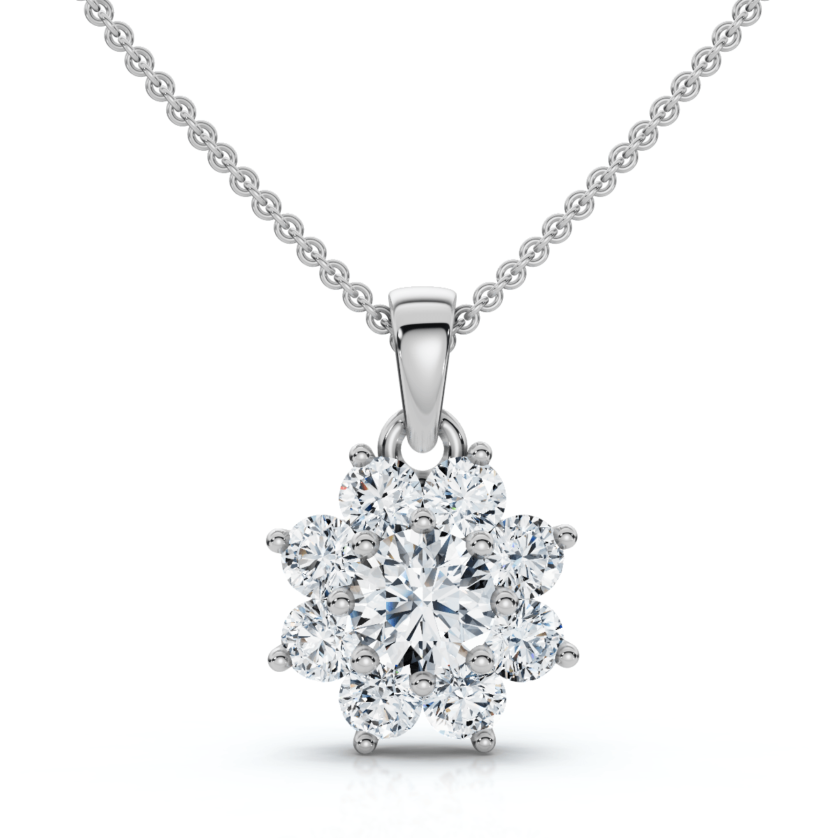 1/2Ct Lexi Diamond Pendant 14k Gold 18" Necklace Lab Grown EF/VS