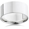 10mm Flat High Polished Wedding Band 950 Platinum Size Selectable