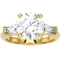 Certified 2 5/8Ct 3-Stone Baguette Diamond Engagement Ring 14k Gold Lab Grown