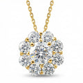 1 Ct Diamond Pendant 10k Yellow Gold Necklace